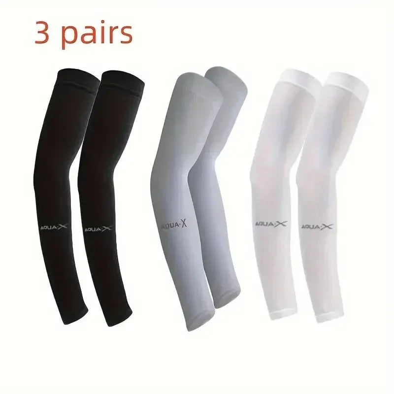 Cooling Breathable UV Protection Sleeves, Elastic Sunproof Arm Covers for Driving Golf Fishing Cycling Hiking Daily Sports Use