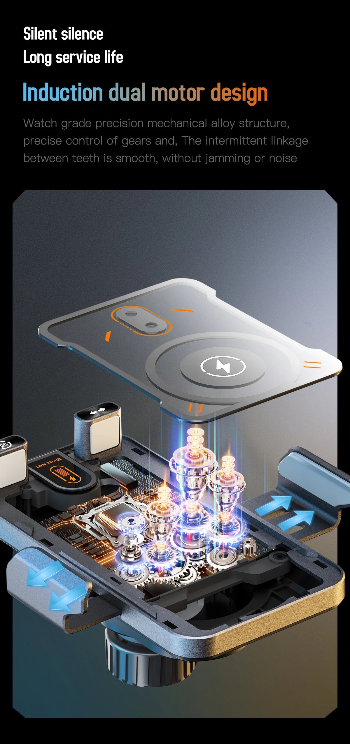 15W Wireless Charger Smart Induction Rotating Universal Car Mobile Phone Holder Air Outlet Clip For iPhone Samsung Xiaomi Huawei