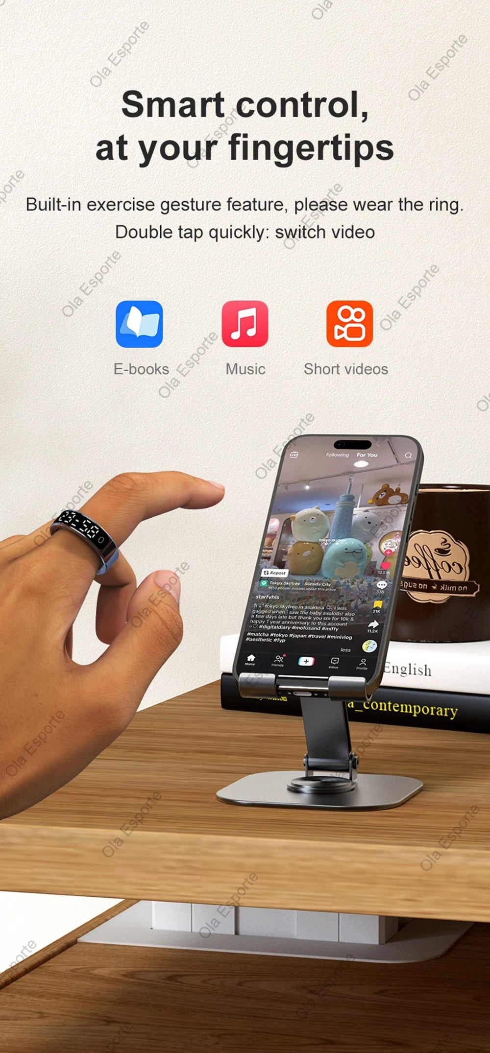 2026 Smart Ring Display Screen and Touch, Wireless Charging,Smart Control,Health Manager,5ATM Waterproof For Men Women New Rings