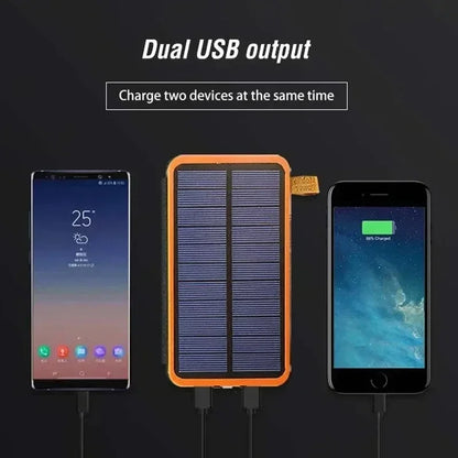 Lenovo Solar Power Bank 200000mAh 4 Solar Panels Wireless Charger Portable External Battery LED Flashlight for Outdoor Travel
