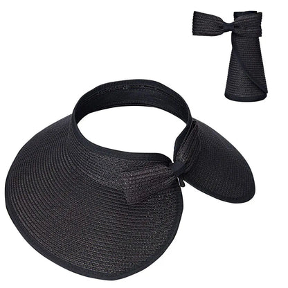 Women Summer Visors Hat Hat - Stylish and UV-Resistant for Outdoor HikingFoldable Sun Cap Wide Large Brim Beach Straw Hats Chape