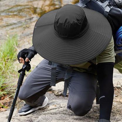 Men Women Wide Visor Brim Hat Boonie Bucket Cap Summer Fishing UV Sun Protection Breathable Caps