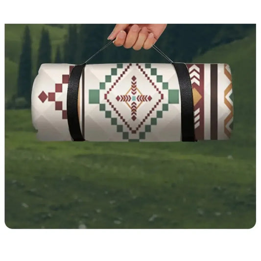 Waterproof Picnic Blanket, 200x200CM Large Beach Blanket Outdoor Picnic Mat, Beach Mat with Carrying Handle for Camping, Beach
