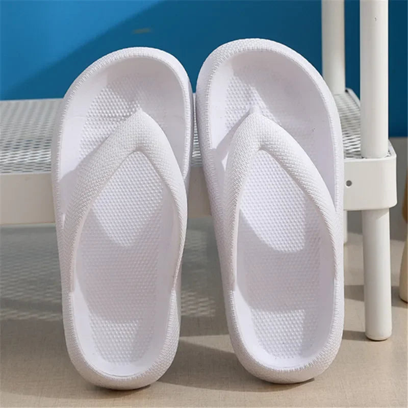 Summer Flip Flops Flat Platform Comfy Women Soft Sole Beach Slippers Fashion Sandals House Bathroom Non-Slip Thick Soled Shoes