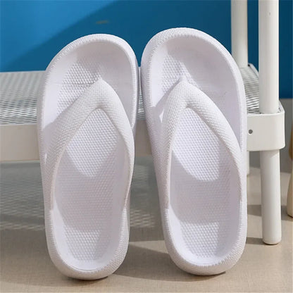 Summer Flip Flops Flat Platform Comfy Women Soft Sole Beach Slippers Fashion Sandals House Bathroom Non-Slip Thick Soled Shoes