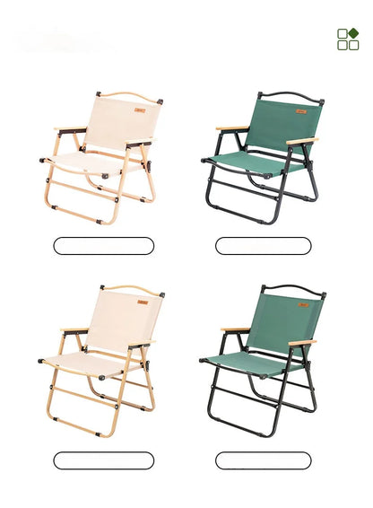 GIANXI Summer Outdoor Camping Green Folding Chair Aluminum Black Frame Portable ultra-light Fishing Chair Barbecue Beach Chair