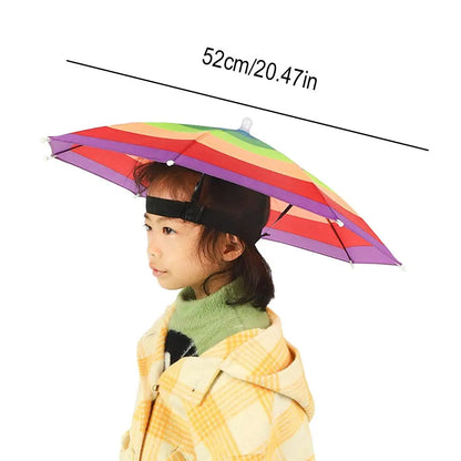 Foldable Outdoor Umbrella Hat Women Men Fishing Headwear Waterproof Hat Head Cap Cap Camping Headwear Beach Sun S2F9