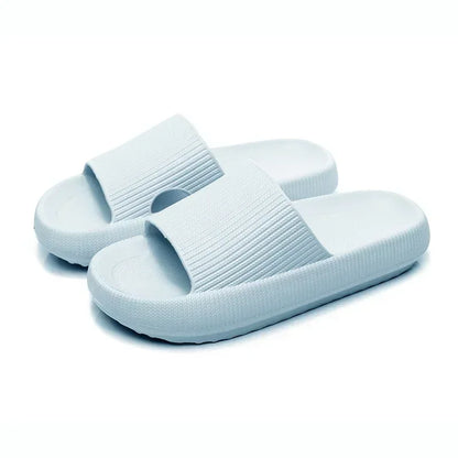 High quality Women Thick Slippers Indoor Home Eva Soft Sole Pillow Slides Sandals Woman Summer Non Slip Beach Flip Flops New