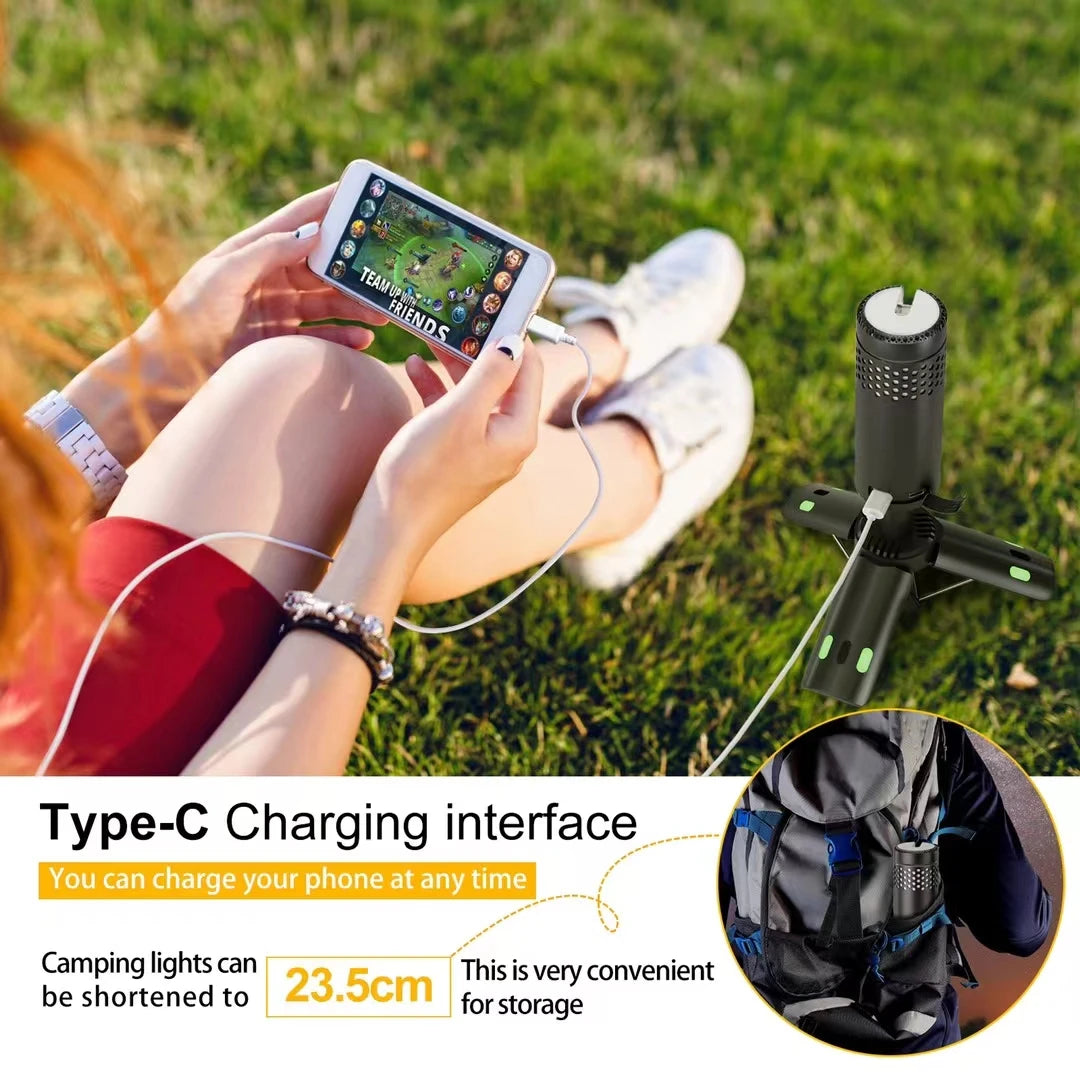 Telescopic Camping Light Rechargeable Fishing Lantern Dimming Night Atmosphere Light Emergency Light for Power Failure 10000mAh