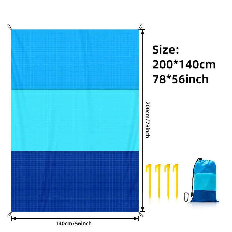 Portable Beach Towel No Sand Quick Drying Camping Mat Waterproof Oversized Beach Mat Travel Camping Picnic