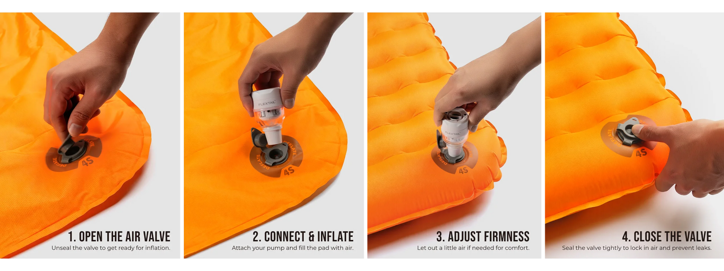FLEXTAIL TINY SLEEPING PAD R05 – 196cm Insulated Sleeping Pad, R 5.6 Inflatable Air Mat, 4 Seasons Outdoor Camping Air Mattress