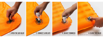 FLEXTAIL TINY SLEEPING PAD R05 – 196cm Insulated Sleeping Pad, R 5.6 Inflatable Air Mat, 4 Seasons Outdoor Camping Air Mattress