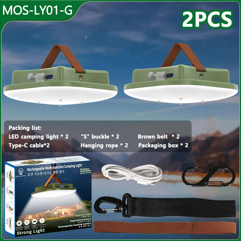 MOSLIGHTING Rechargeable Camping Strong Light with Magnet Zoom Portable Torch Tent Light Work Car Maintenance Lighting LED USB