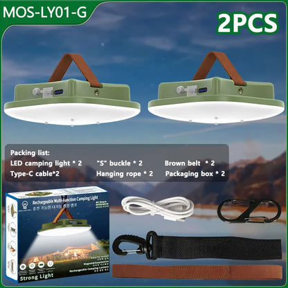 MOSLIGHTING Rechargeable Camping Strong Light with Magnet Zoom Portable Torch Tent Light Work Car Maintenance Lighting LED USB