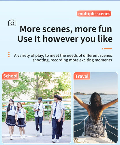 Mini Y3000 Keychain Camera8MP Photo Tiny Digital Body Cameras Thumb Cam, DV Micro Camcorder Support SD Card with Screen for Kids