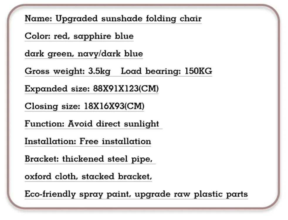 Stylish and Practical Beach Chair with Umbrella and Cooler Bag, Suitable for Picnics and Outdoor Activities