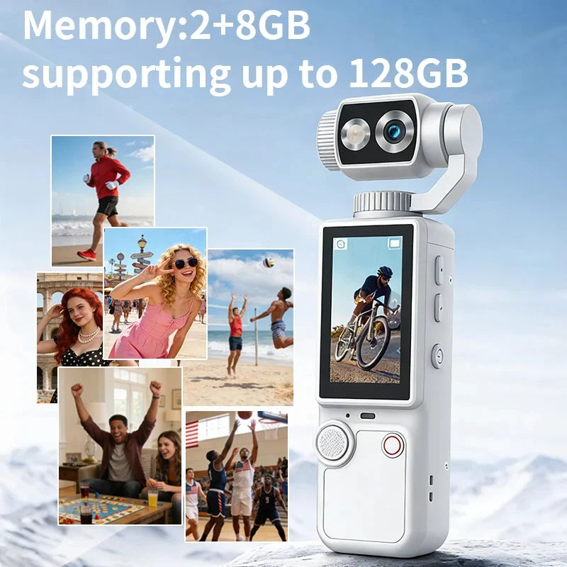 Lenovo 4K Hd Wifi Sports Wearable Camera Hold In Hand Travel Bicycle Driver Recorder Mini Sports Cam For Motorcycle and Vlogging