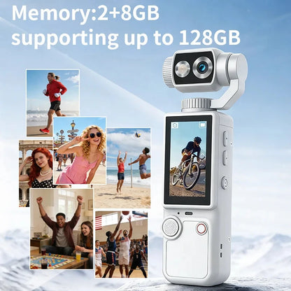 Lenovo 4K Hd Wifi Sports Wearable Camera Hold In Hand Travel Bicycle Driver Recorder Mini Sports Cam For Motorcycle and Vlogging