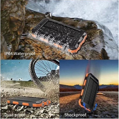 VIVO 500000mAh Solar Power Bank Portable Large Capacity Charger Compatible USB-A And USB-C With Flashlight For iPhone Huawei