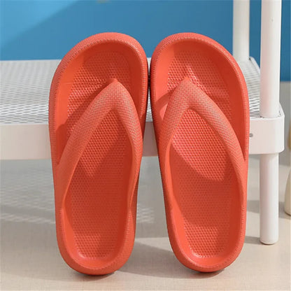 Summer Flip Flops Flat Platform Comfy Women Soft Sole Beach Slippers Fashion Sandals House Bathroom Non-Slip Thick Soled Shoes
