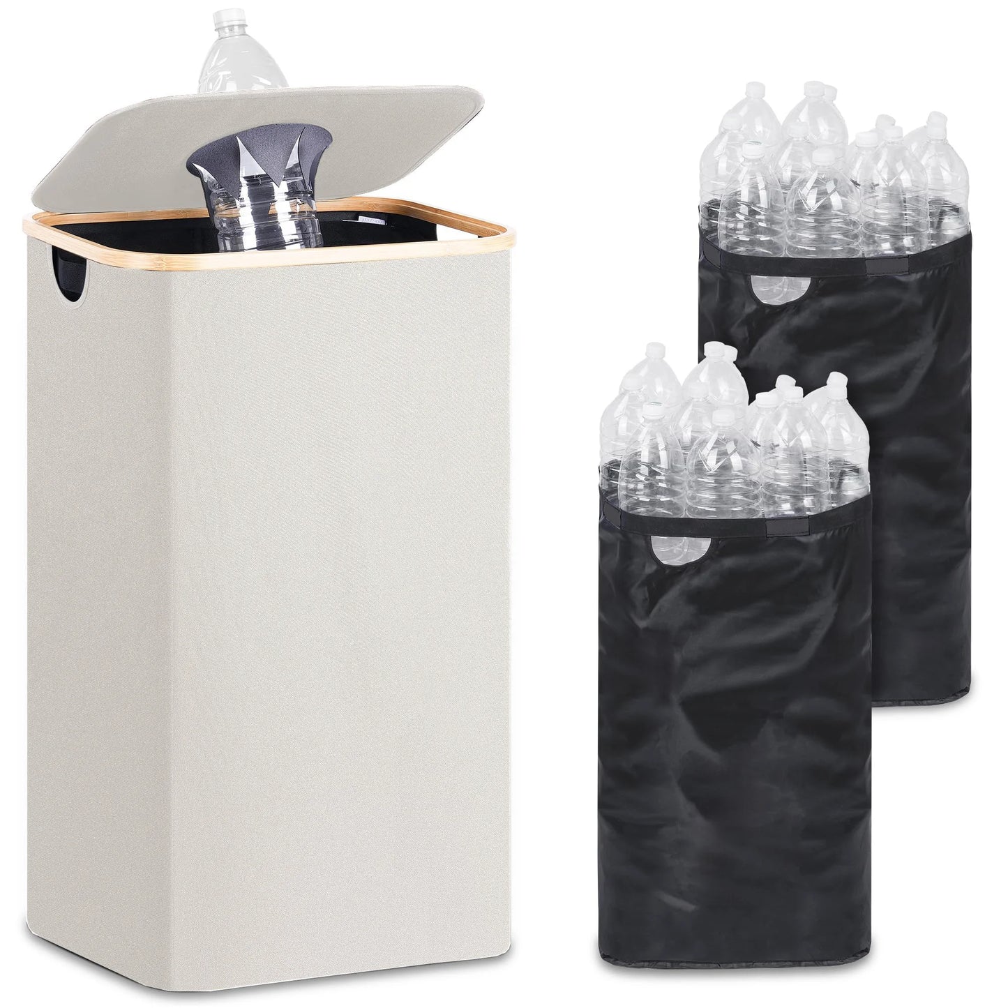 Empty Bottle Storage Basket Wastewater Bottle Collection Bag Folding Storage Bag for Bottle Organizer Recyclable Bottle Tote Bag