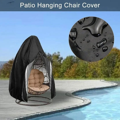 210D Oxford Waterproof Patio Hanging Egg Chair Cover Wicker Swing Egg Chair Cover Swing Hanging Chair Egg Shell Courtyard Garden