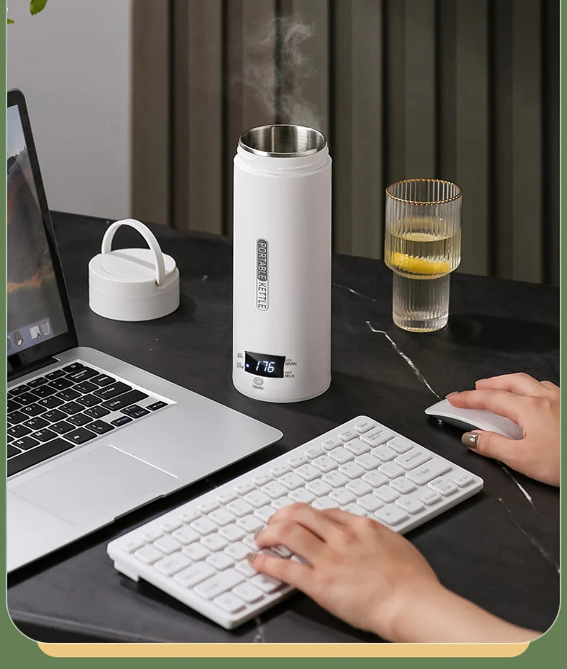 4 Temperature Electric Heating Kettle Leakproof Portable Fast Water Boiling Thermos Bottle Portable 220V 110V Hot Water Cup