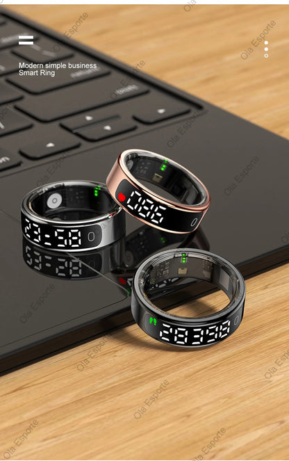 2026 Smart Ring Display Screen and Touch, Wireless Charging,Smart Control,Health Manager,5ATM Waterproof For Men Women New Rings