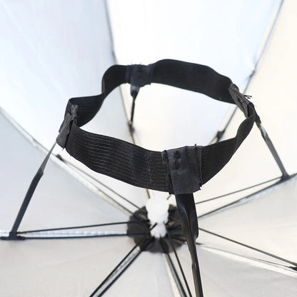 Portable Rain Umbrella Hat Foldable Outdoor Fishing Sunshade Waterproof Camping Headwear Beach Head Hats Fishing Hat 55-95CM