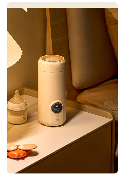 LED Digital Display Boiling Water Electric Bottle 220V 400W Leakproof Travel Milk Coffee Heating Cup Portable Hot Water Kettle
