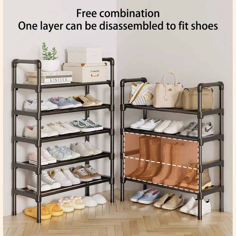 Multiple Layers Metal Shoe Rack, Large Capacity Shoe Organizer for Entryway, Closet, Garage, Shoe Shelf for Living Room