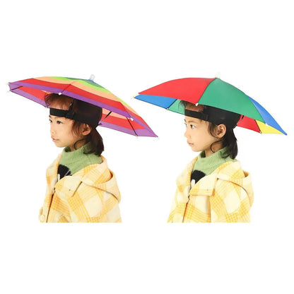 Foldable Outdoor Umbrella Hat Women Men Fishing Headwear Waterproof Hat Head Cap Cap Camping Headwear Beach Sun S2F9