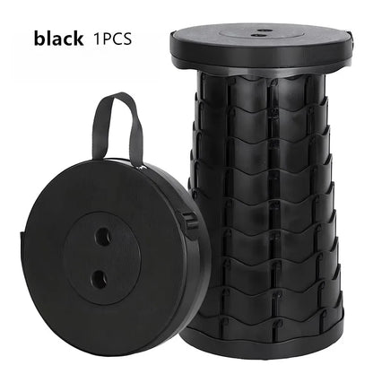 Folding Stool Outdoor Portable Chair Retractable Adjustable Bench Camping, Fishing Multi-scene Applicable
