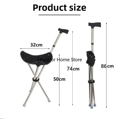Climbing Mountain Beach Chair Retractable Folding Straight Cane Stool Elderly Assistance Walking Leisure Hand-held Chair 캠핑의자 의자