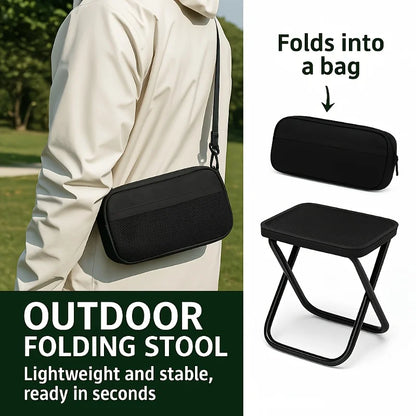 Foldable Backpack Stool Portable Folding Stool With Carry Bag Lightweight Mini Easy Carry Outdoor Chair For Travel For Travel