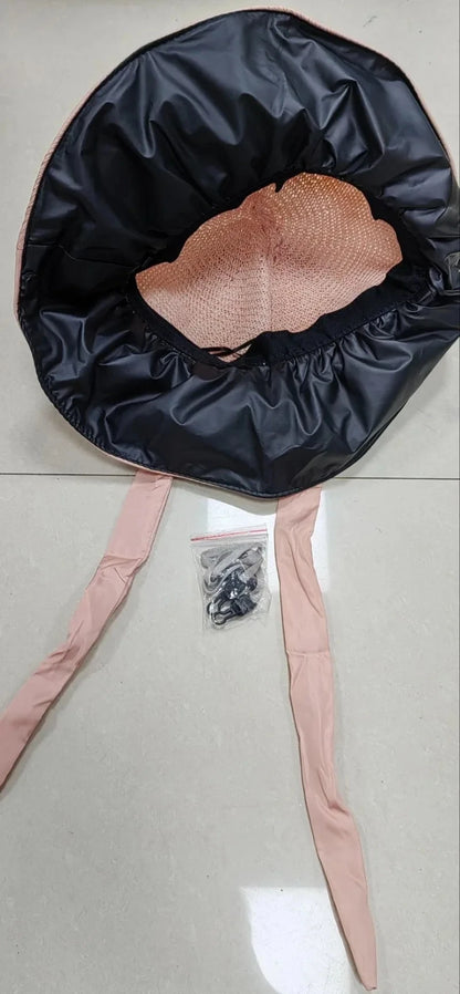 Summer Sun hat women's straw woven anti ultraviolet 2025 with big brim seaside black glue breathable Bucket hat umbrella hat