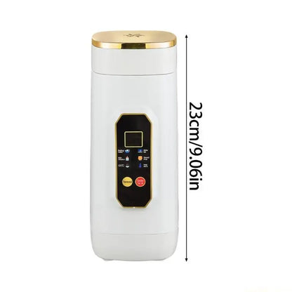 D0AB Electric Kettle 450ml/650ml Portable Water Boiler with 6 Temperature Control Stainless Steel Heating Cup for Travel