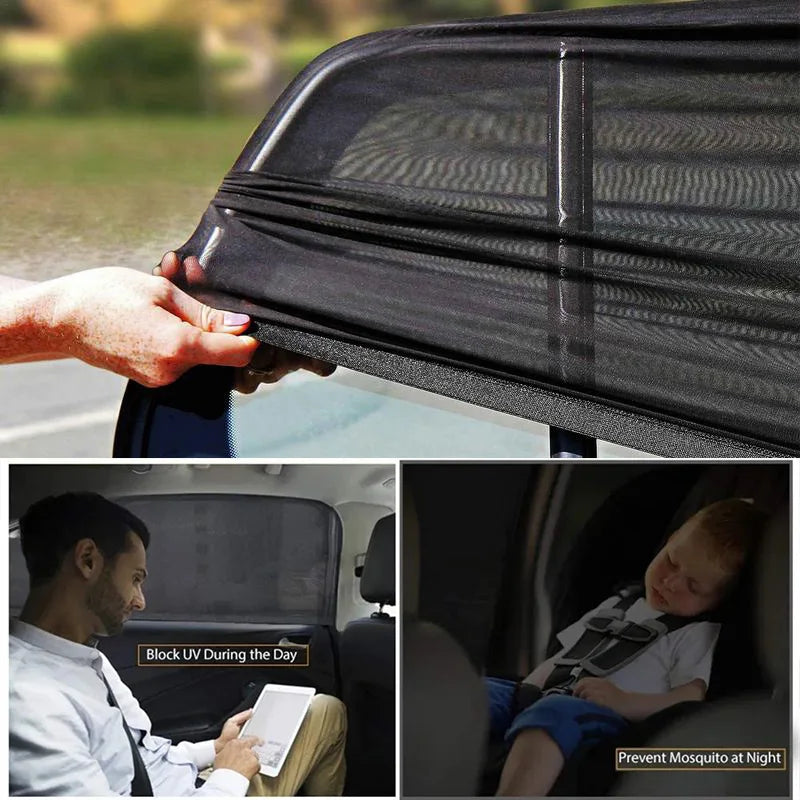 BreezeGuard Rear Window Mesh Sunshade Set