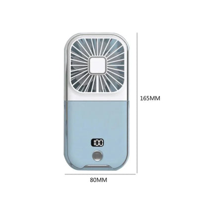 3000mah Folding Handheld Fan USB Charging Digital Display Outdoor Mini Neck Hanging For Sport Outdoor
