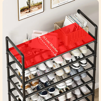 Multiple Layers Metal Shoe Rack, Large Capacity Shoe Organizer for Entryway, Closet, Garage, Shoe Shelf for Living Room