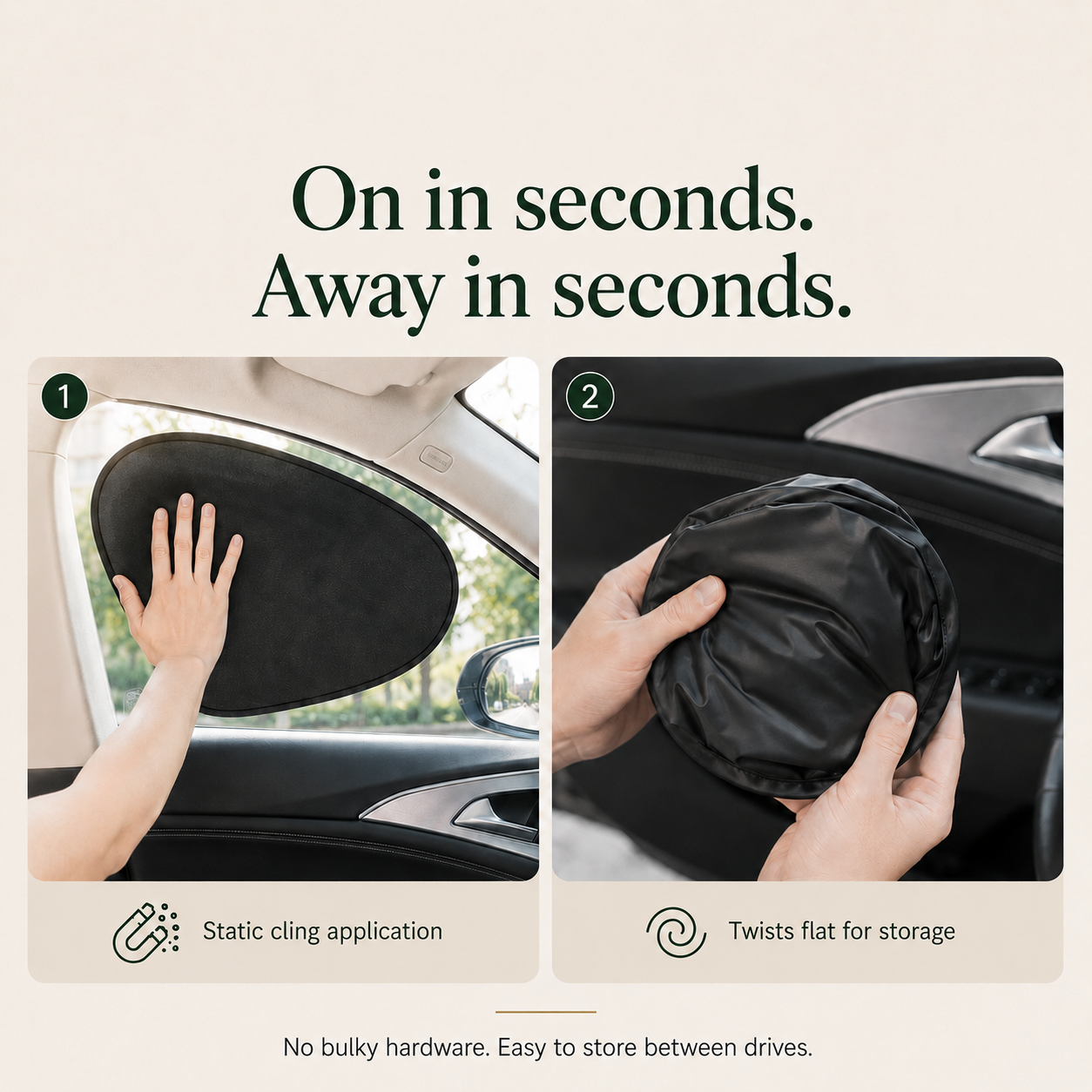 SolGuard Foldable Side Window Sunshade Set