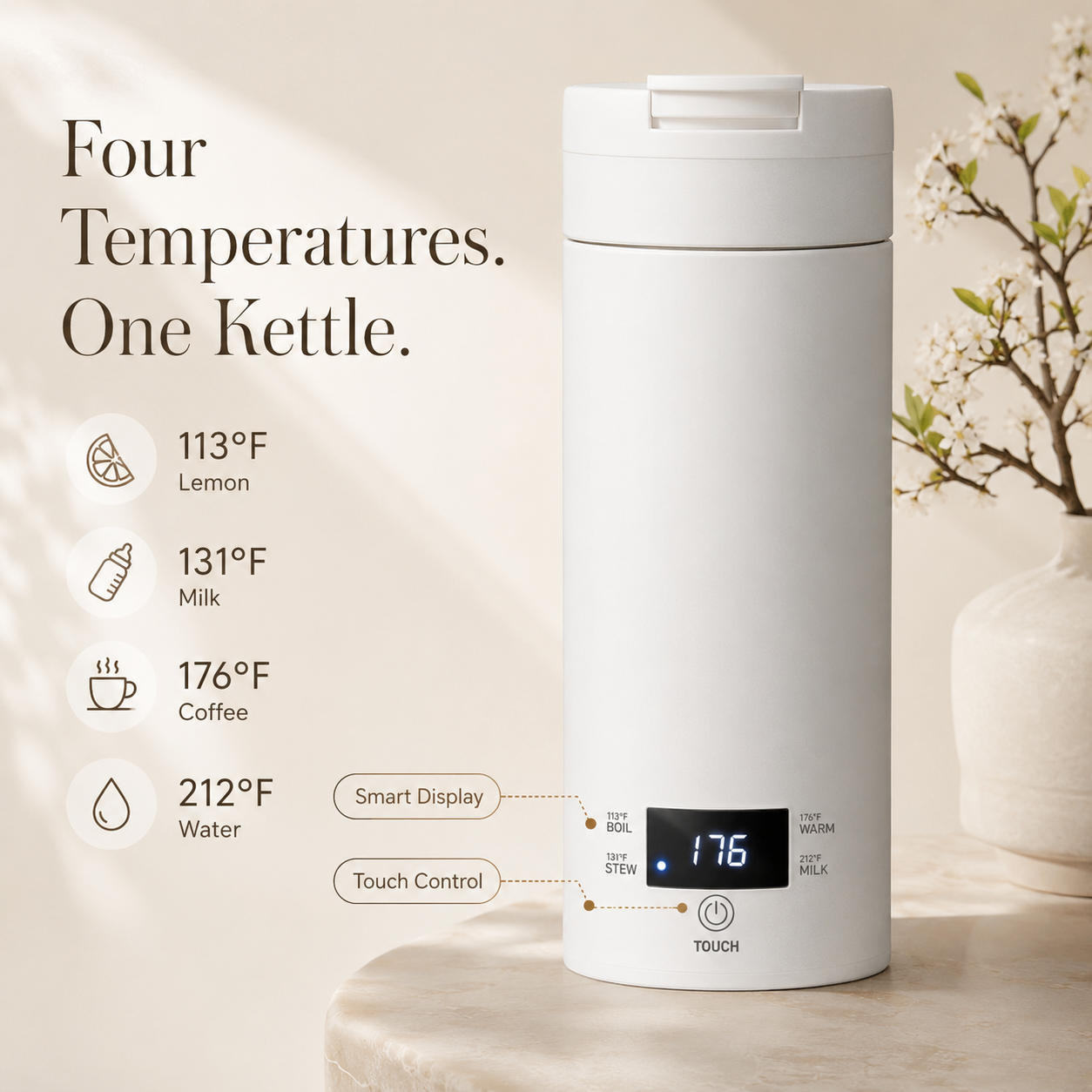 Voyage 4-Temp Travel Kettle