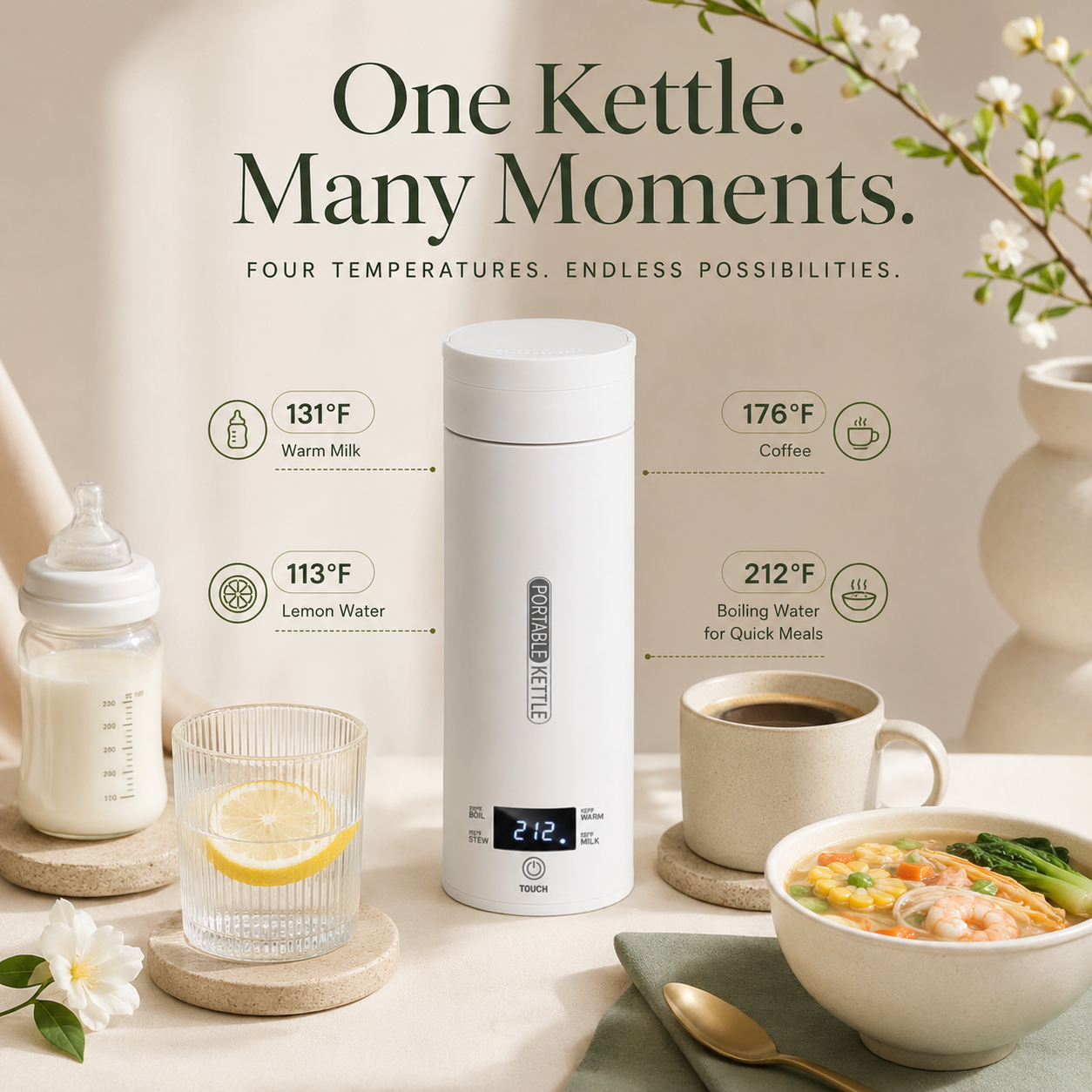 Voyage 4-Temp Travel Kettle